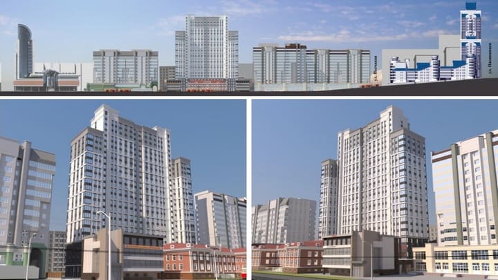 25-этажный ЖК в центре Барнаула разрешили строить официально Фото №1