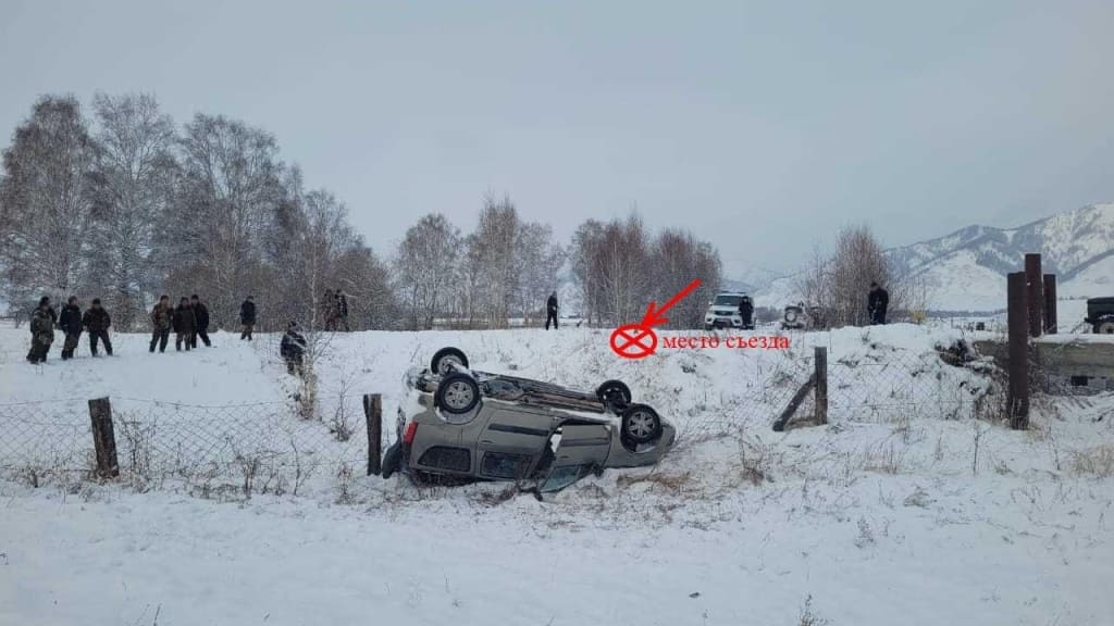 На Алтае перевернулся автомобиль с тремя детьми Фото №1