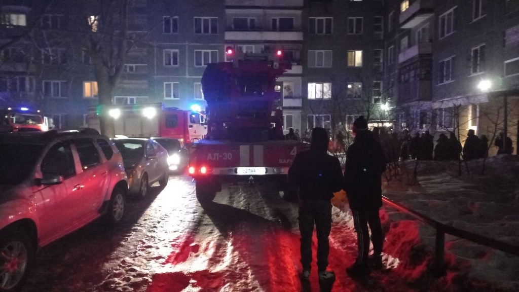 В Барнауле пожарные спасли из горящего дома двоих детей Фото №1