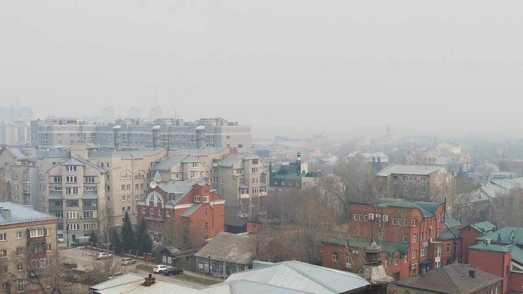 Над Барнаулом повисла дымная пелена Фото №1