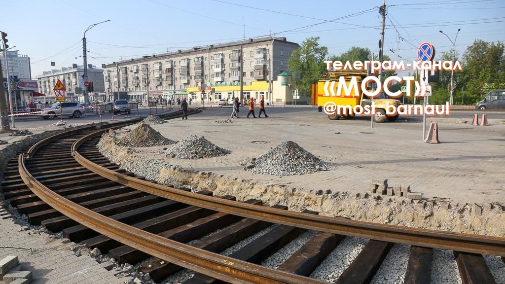 Что нового на мосту: в Барнауле продолжается строительство разворотного трамвайного кольца Фото №4