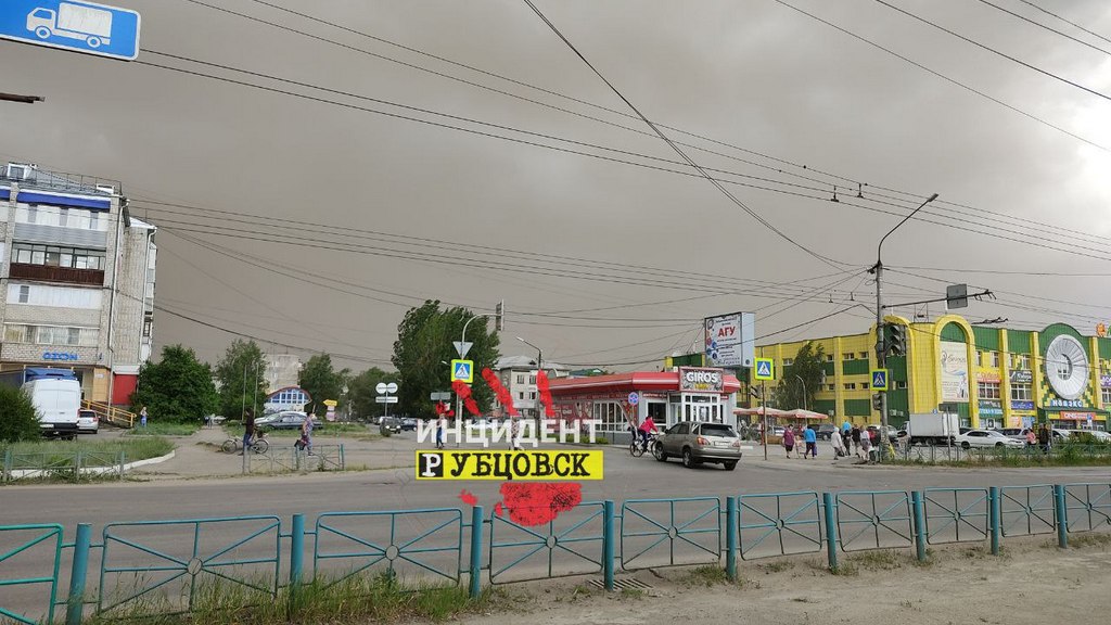Рубцовск накрыла пылевая буря и сильный ветер Фото №1