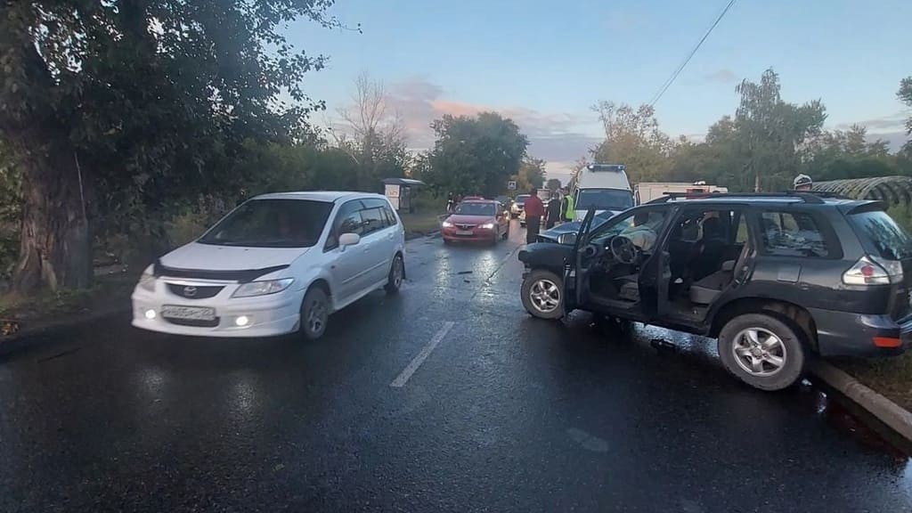 В Бийске автомобиль врезался в дерево Фото №2