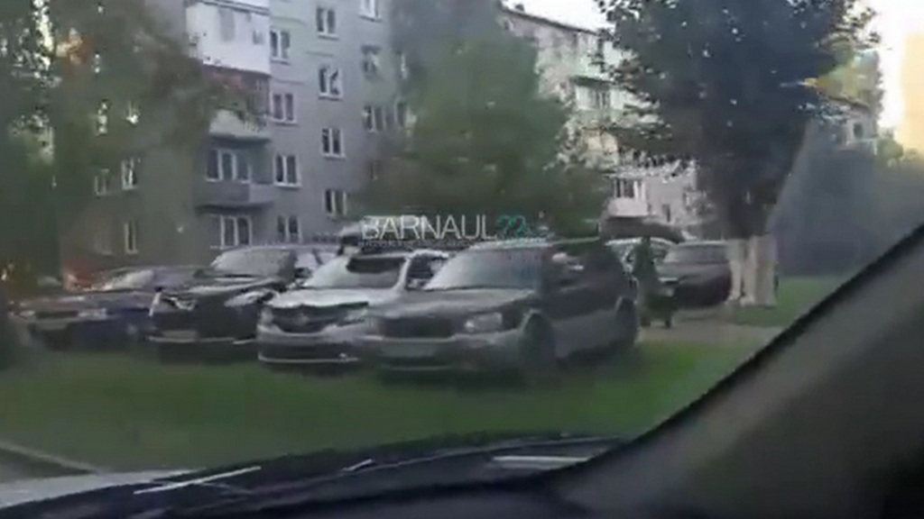 Жители Барнаула пожаловались на автолюбителей, которые паркуются на газоне Фото №1