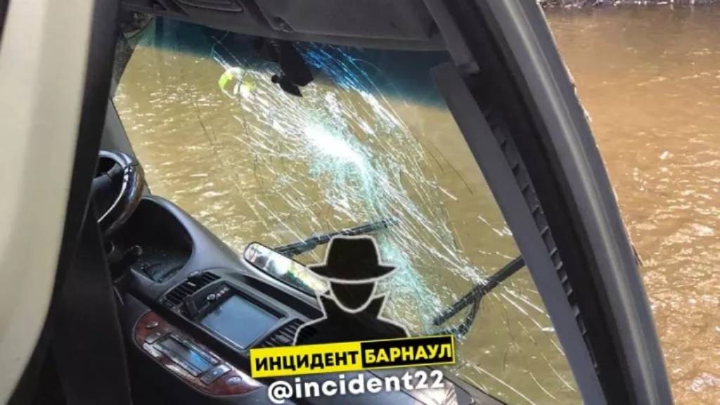 Барнаульский таксист устроил гонку и вылетел в реку Фото №3