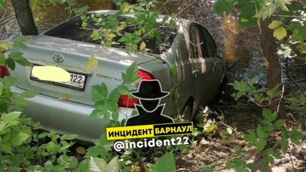 Барнаульский таксист устроил гонку и вылетел в реку Фото №1
