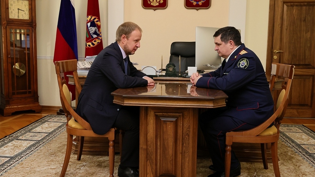 Губернатор Алтайского края встретился с руководителем следственного управления Следкома России по региону Фото №1