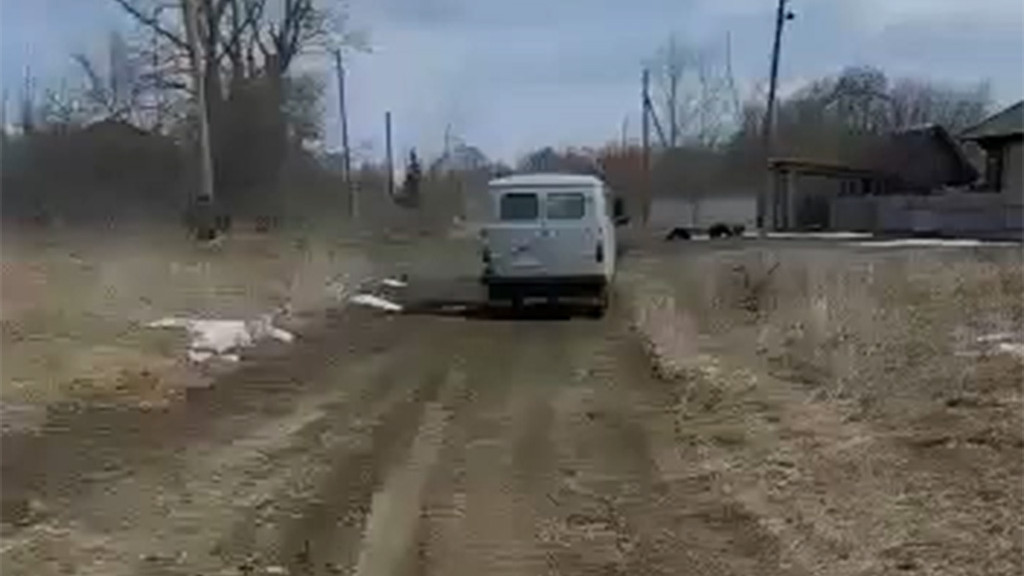 Скрин из видео. Село Чаячье