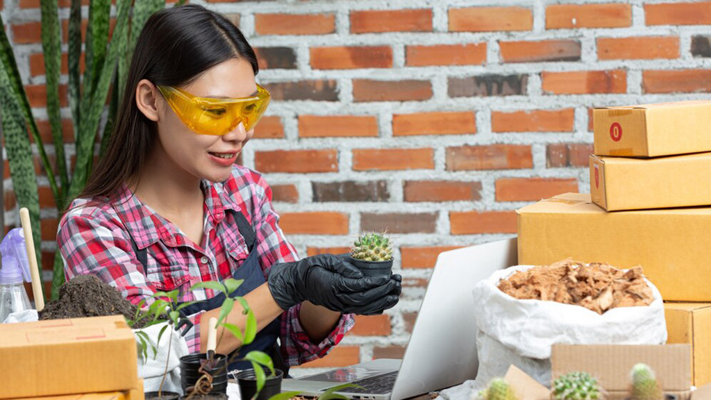 Фото: https://www.freepik.com/free-photo/selling-plant-online-woman-holding-pot-plant-connecting-with-customer-laptop_10401320